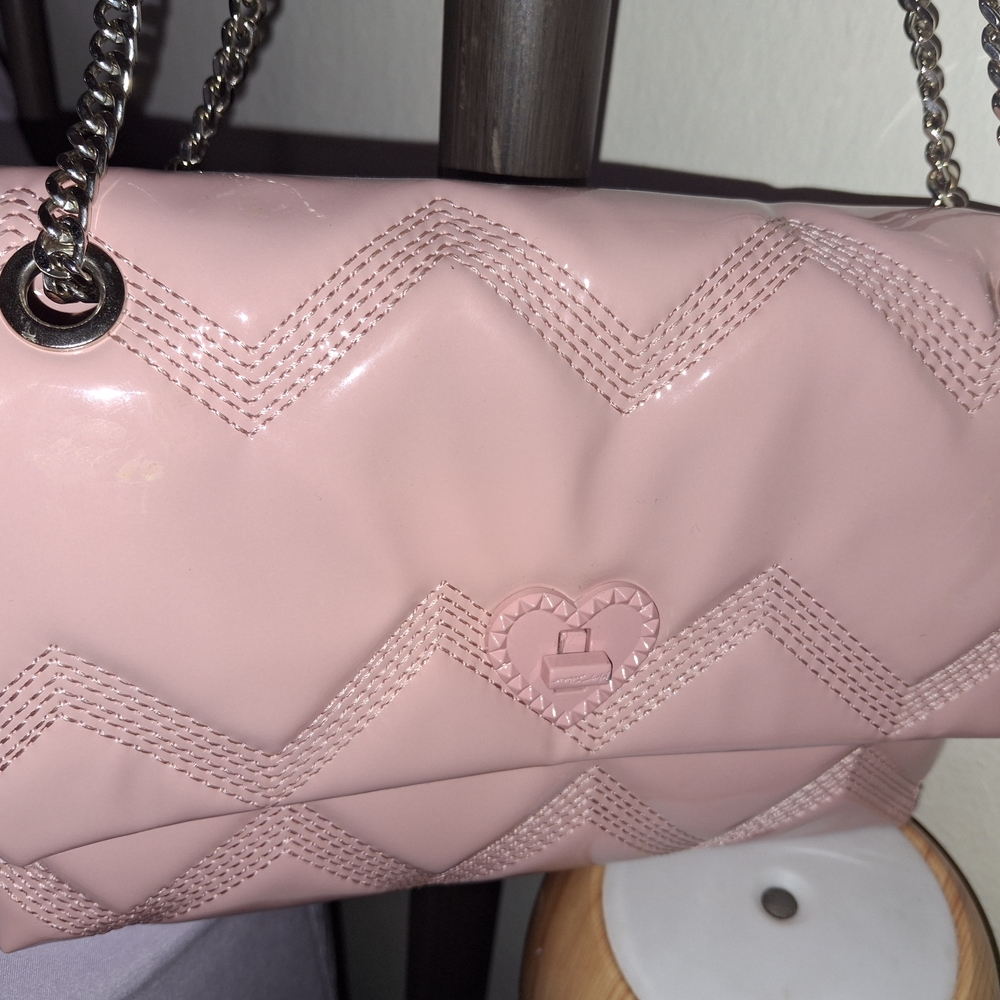 Betsey Johnson Pink Quilted Crossbody Bag